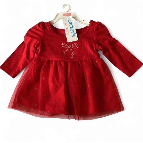 Carter's Other - Carter's Vibrant Red Newborn Dress with Bow Newborn.NWT